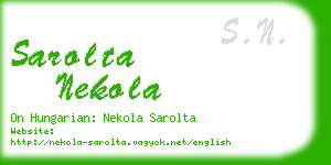 sarolta nekola business card
